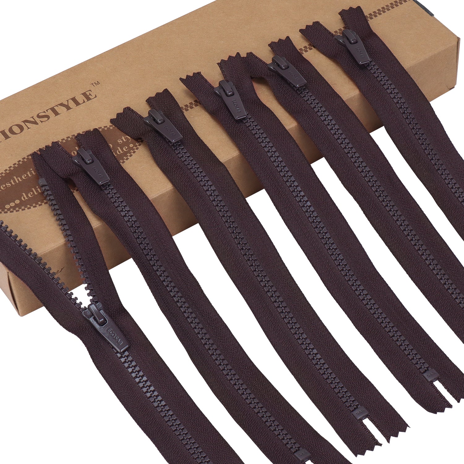 Eco-Ocean-Recycled Plastic Zipper #5 Brown 22D101690