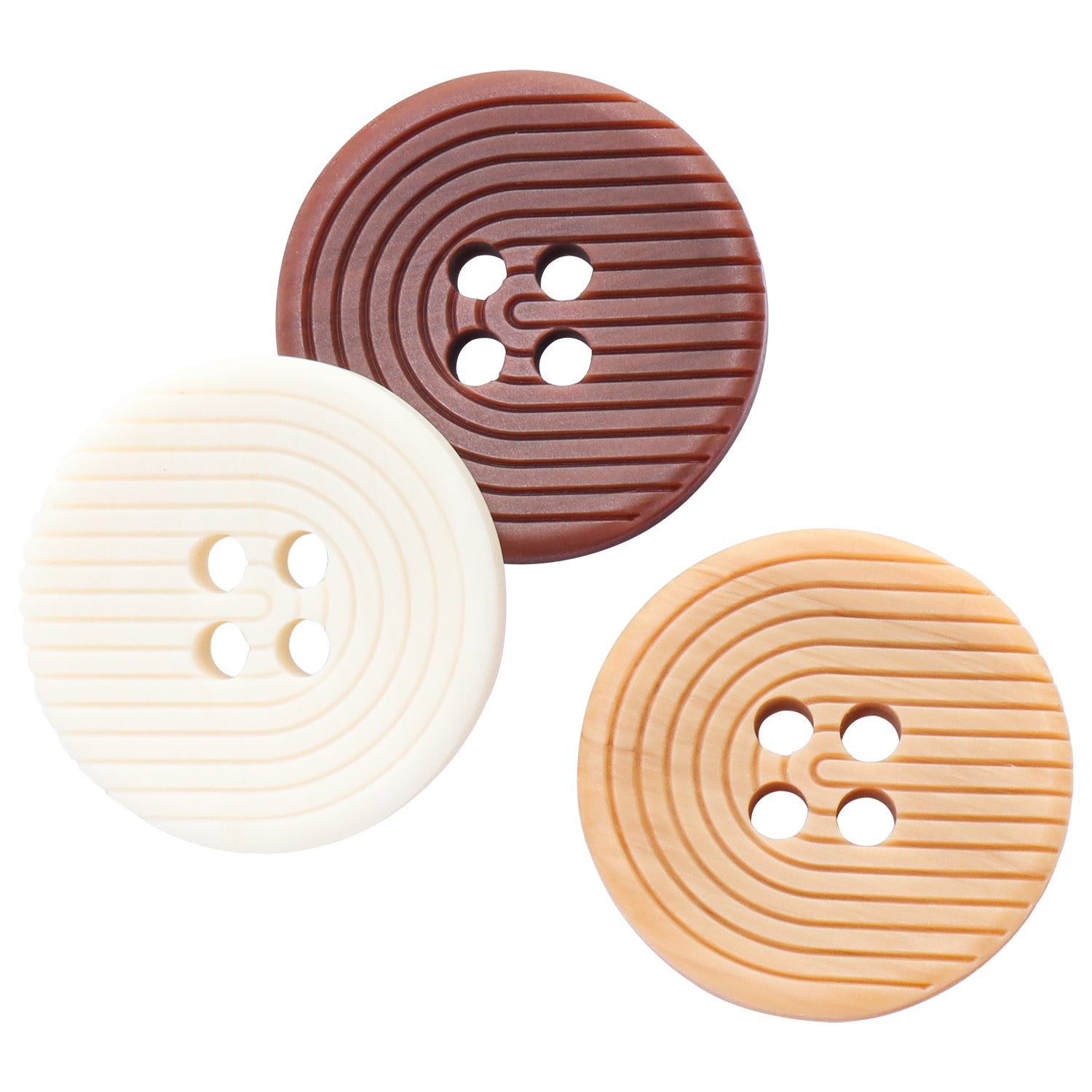Recycled Buttons Set Eco-Friendly 20mm/32L 3 Colors 4-Hole ADS13140K