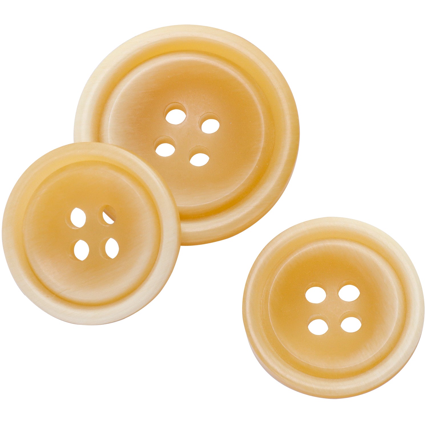 Recycled Buttons Set Eco-Friendly 20/25mm 4-Hole Khaki AG7138K