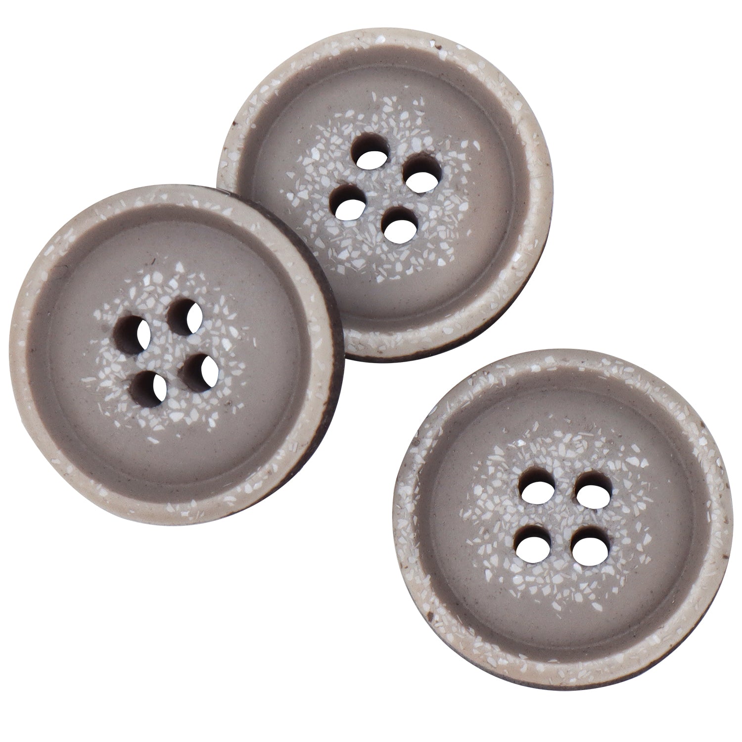 Recycled Buttons Set Eco-Friendly 4-Hole Gray APDTK00002FK