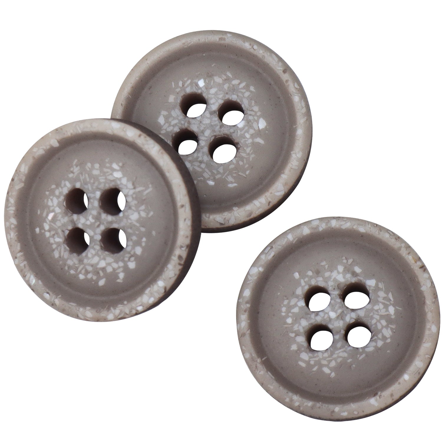Recycled Buttons Set Eco-Friendly 4-Hole Gray APDTK00002FK