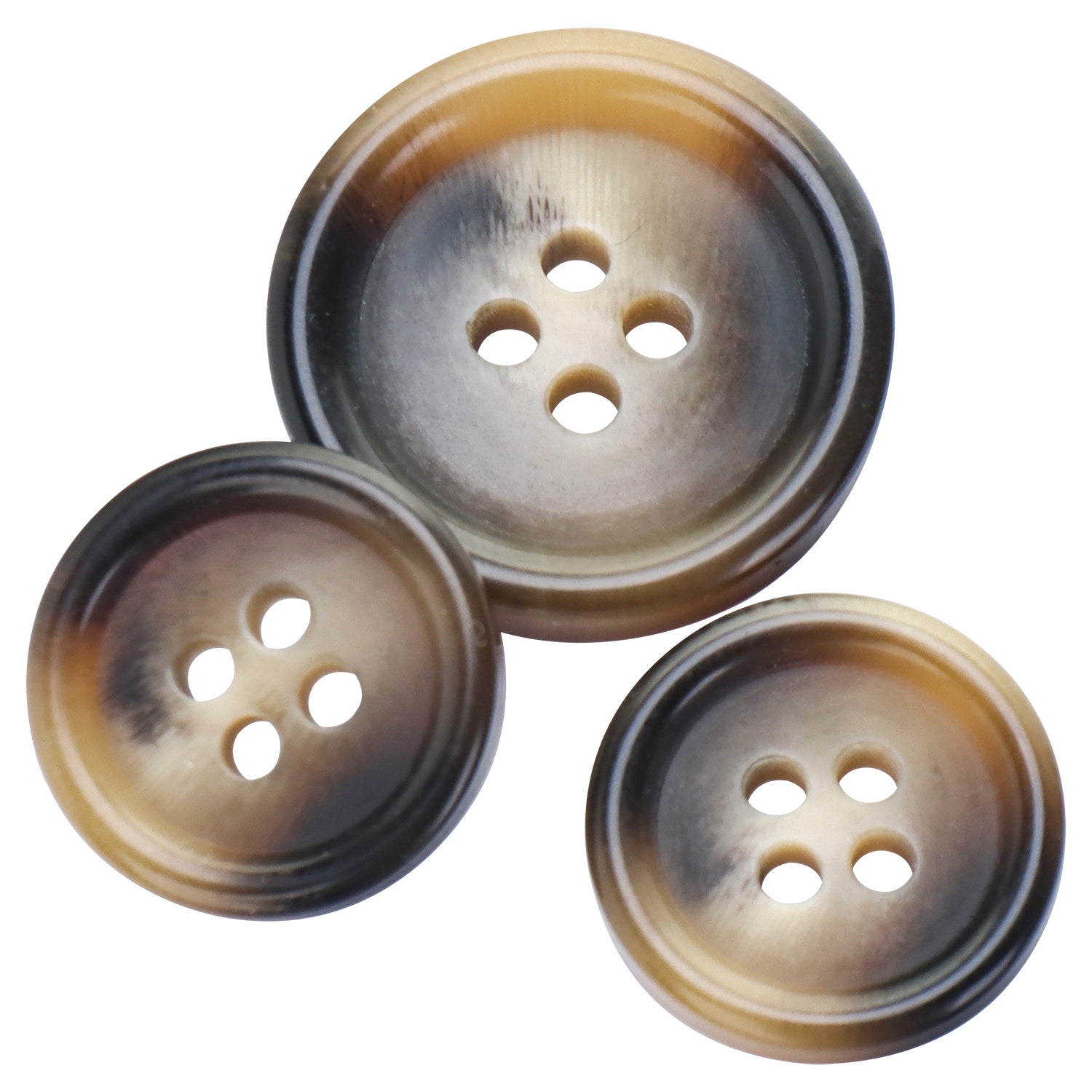 Premium Buttons Set 15/20mm 4-Hole Brown IDD05232K