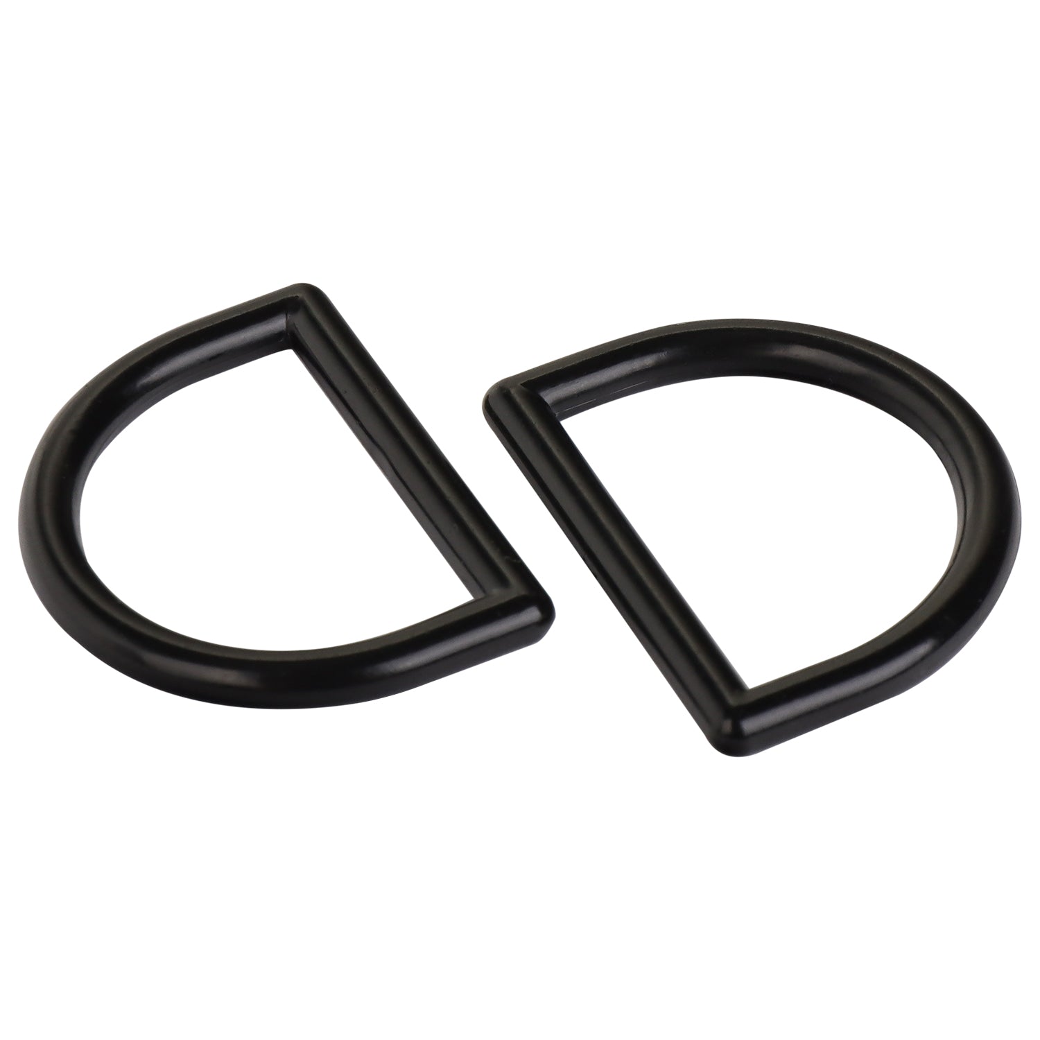 Black Plastic D-Rings 25 mm/0.98 Inch