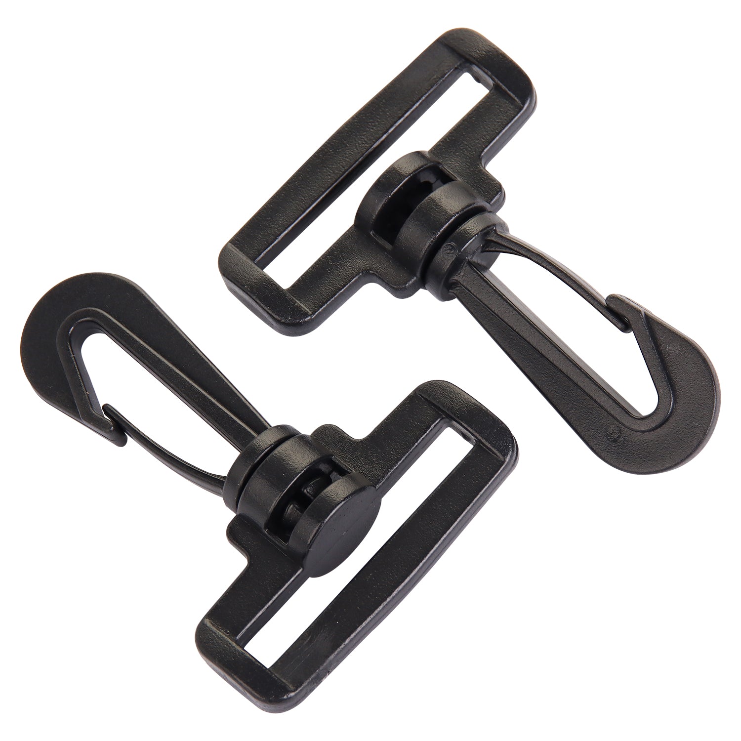 Black Plastic Swivel Snap Hook Clips 38 mm/1.5 Inch