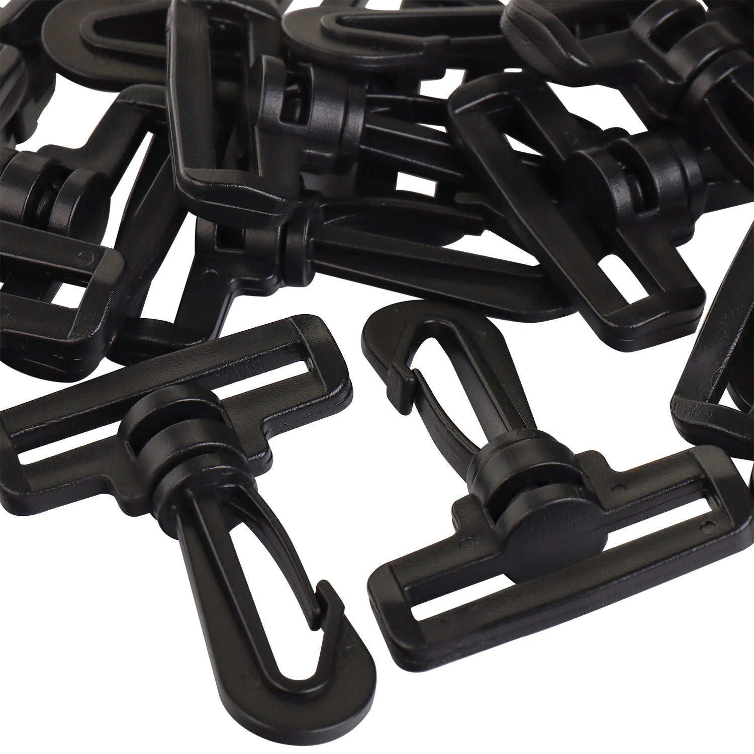 Black Plastic Swivel Snap Hook Clips 38 mm/1.5 Inch