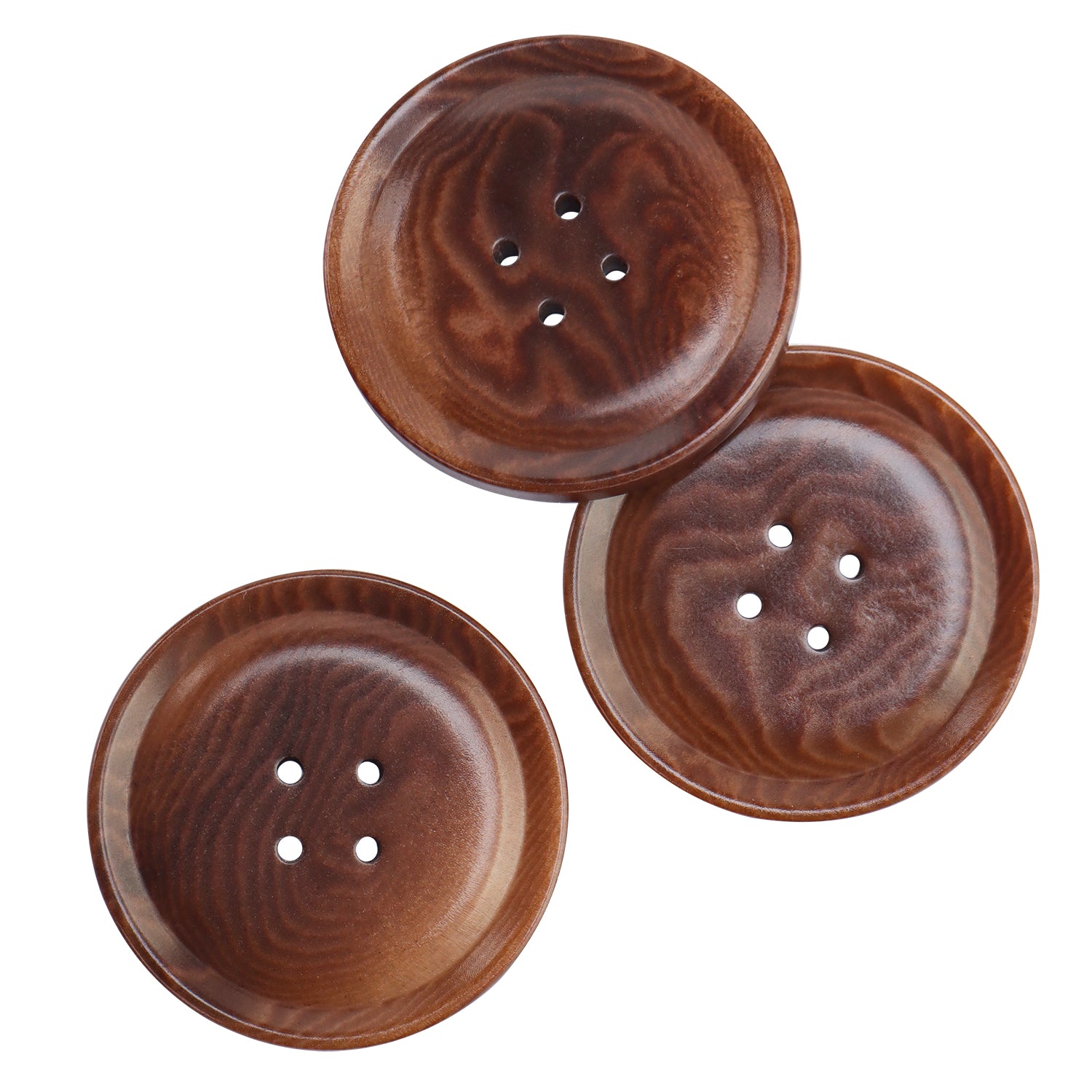 Premium Buttons 25mm/40L 4-Hole Dark Brown JAD00163K