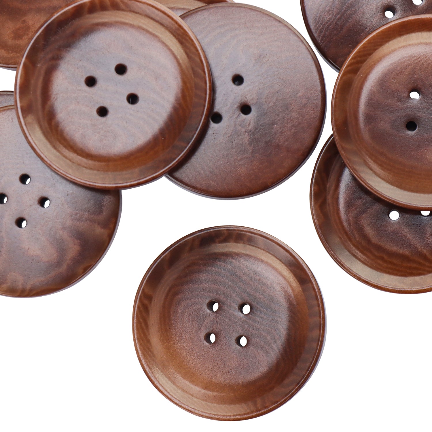 Premium Buttons 25mm/40L 4-Hole Dark Brown JAD00163K