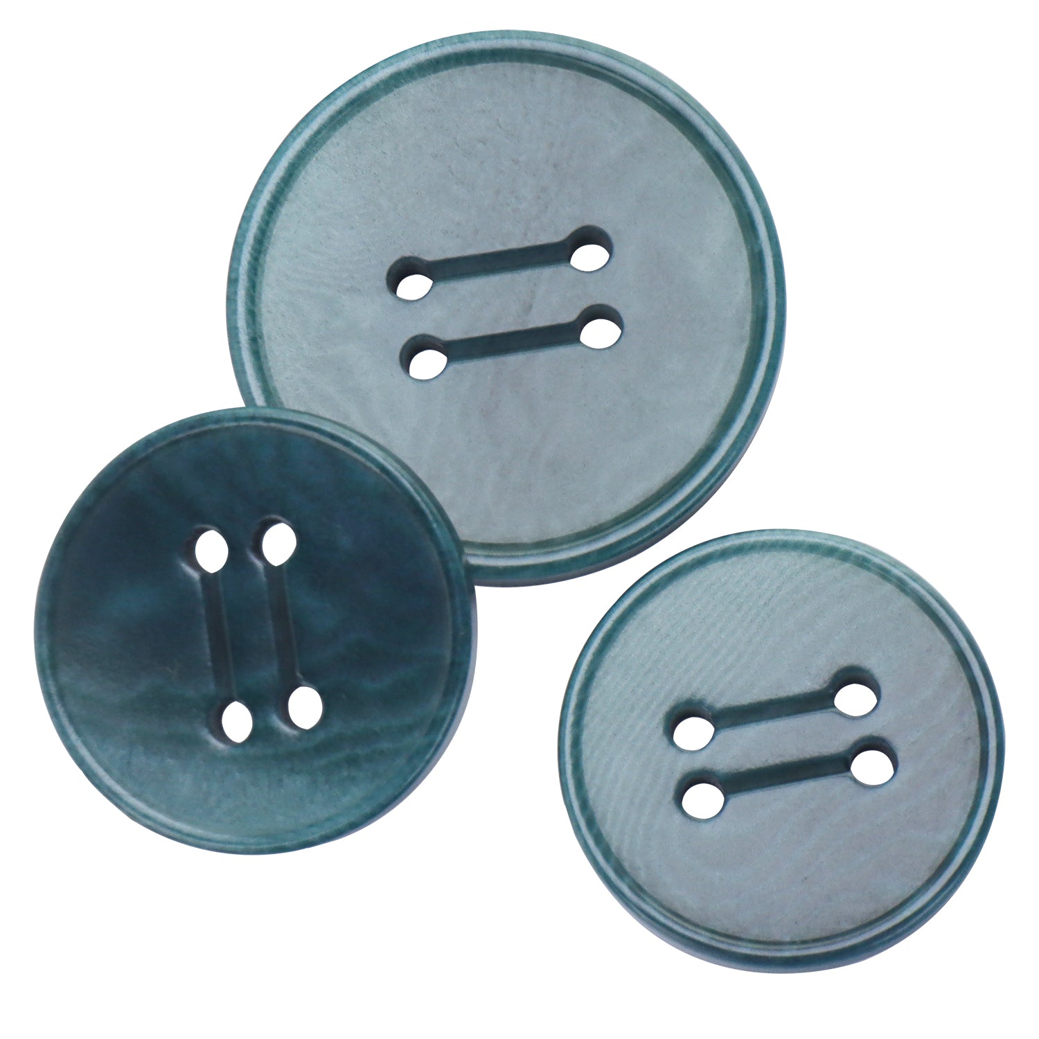 Premium Buttons Set 20/25mm 4-Hole Blue&Khaki JADS00629K