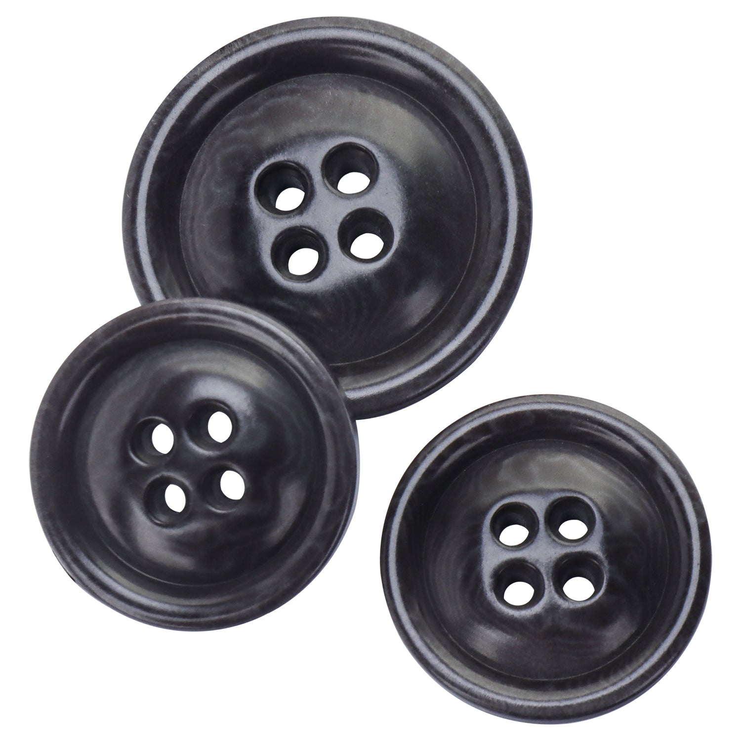 Premium Buttons Set 20/25mm 4-Hole Gray JADS00691K