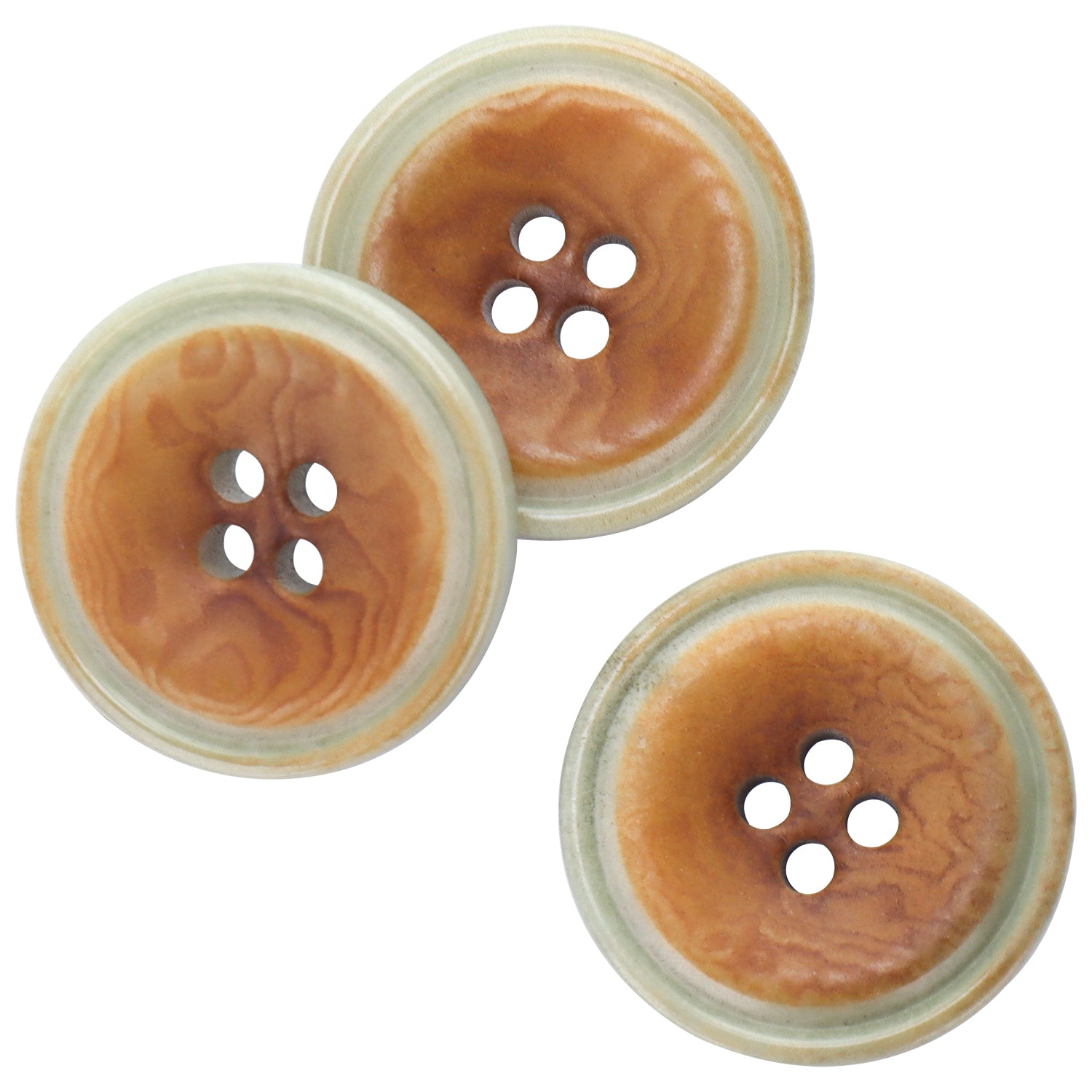 Premium Buttons 15mm/24L 4-Hole Brown JADT00175K