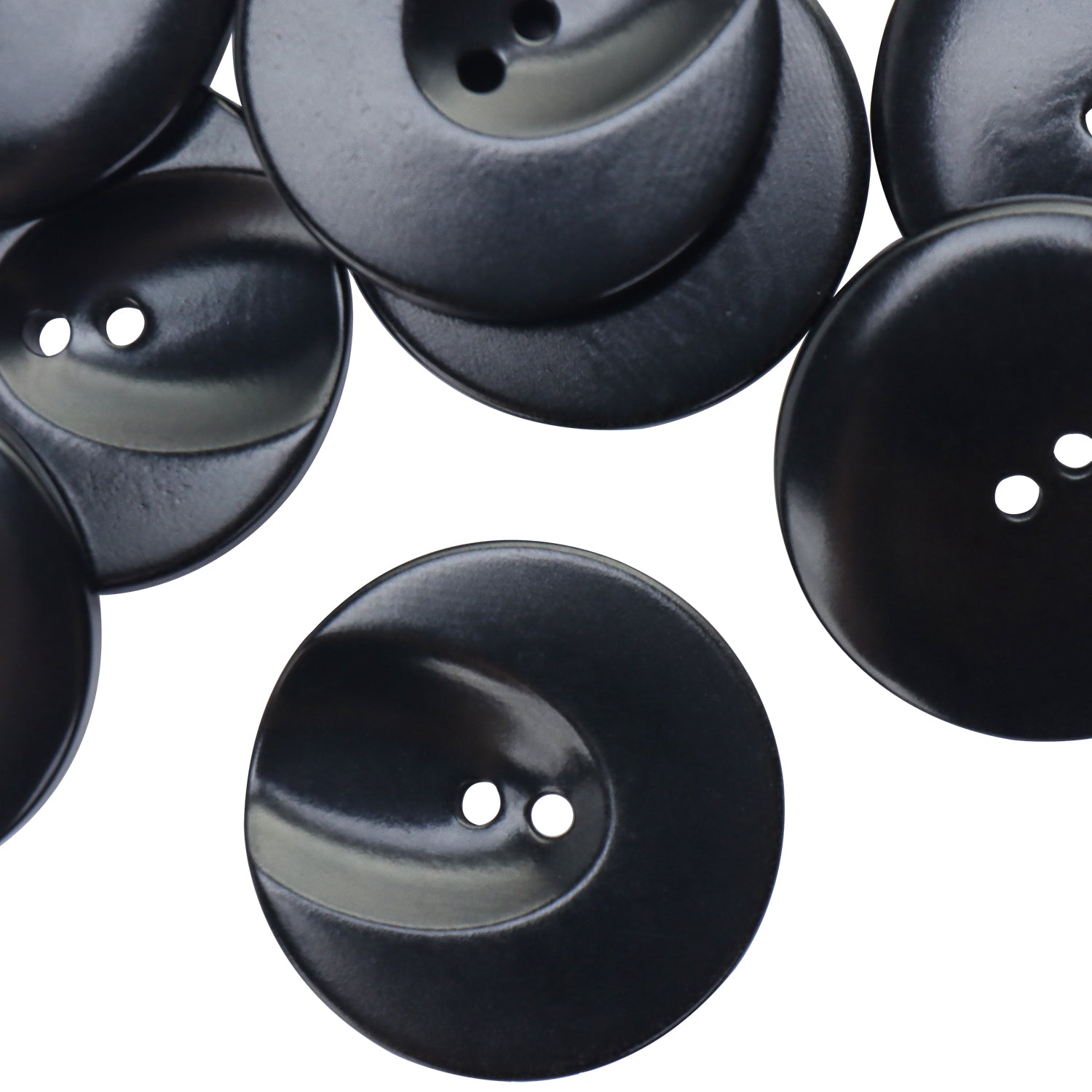 Premium Buttons 25mm/40L 2-Hole Black JAGF00036K