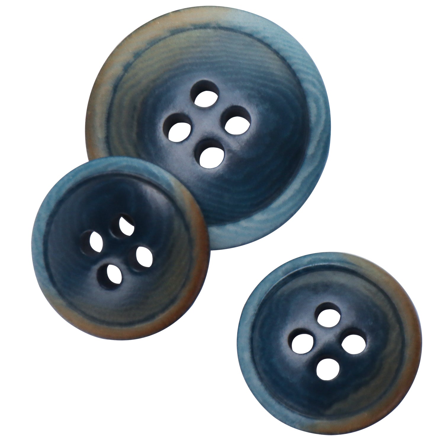 Premium Buttons Set 15/20mm 4-Hole Deep Blue JDS3826K